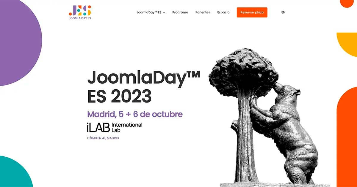 JoomlaDay ES 2023 en Madrid el 5 y 6 de octubre
