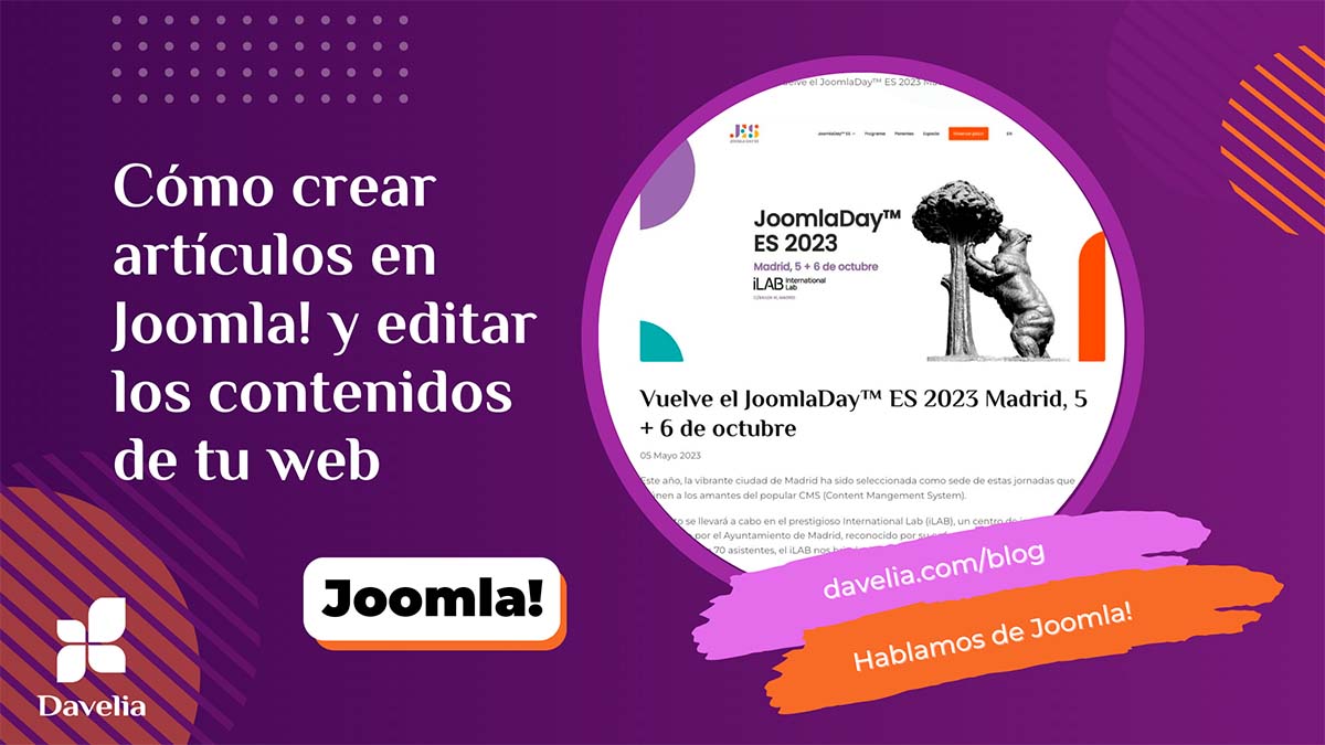 Cómo crear artículos en Joomla y editar los contenidos de tu web