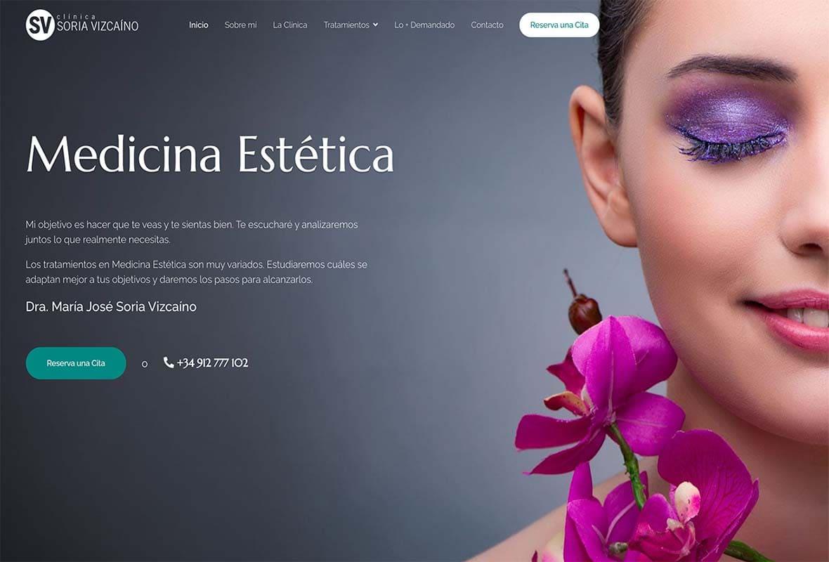 Diseño Web para Clínica de Estética SV Medical - Davelia